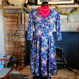 Vintage 90's Ms. Conduct Floral Circle Dress with Pockets